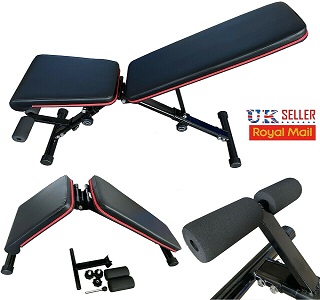 FOLDABLE WEIGHT BENCH ADJUSTABLE FLAT/INCLINE/DECLINE SIT UP HOME GYM